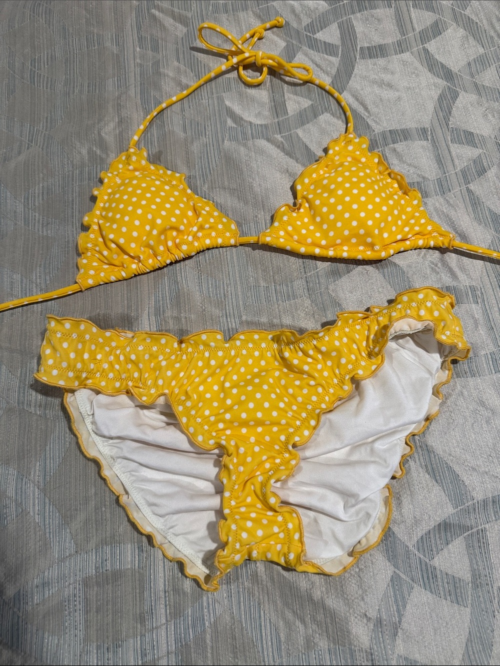 Victoria’s Secret yellow polka dot bikini